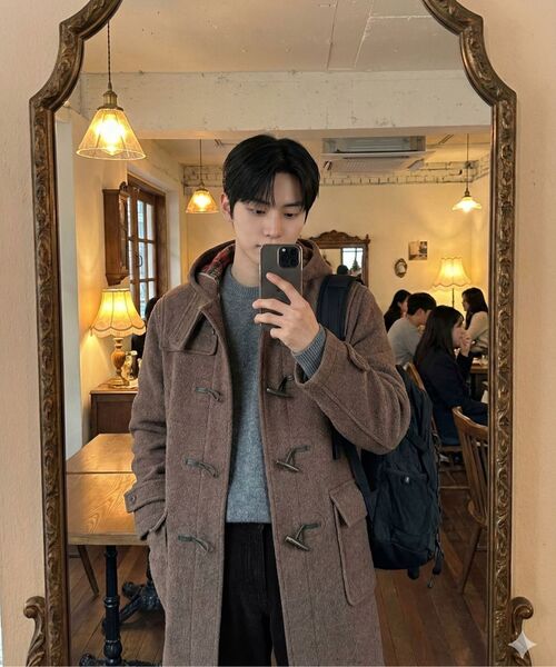 EDINBURGH CLUB（エディンバラクラブ）の「[London Tradition x  Edinburgh Club] ERICA MENS DUFFLE COAT [D/MUSHROOM]（チェスターコート・メンズ・ブラウン・SMALL/MEDIUM/X-LARGE）」の13枚目の写真