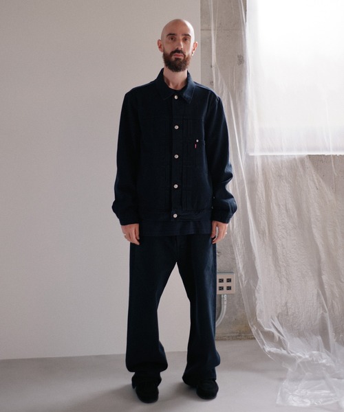 Levi's(リーバイス)の「Levi's/リーバイス PREMIUM BLACK TYPE 1 TRUCKER JACKET(デニムジャケット・メンズ・ブラック・XL/L/M/S/XX-LARGE)」の7枚目の写真