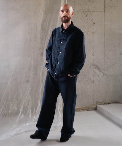 Levi's(リーバイス)の「Levi's/リーバイス PREMIUM BLACK TYPE 1 TRUCKER JACKET(デニムジャケット・メンズ・ブラック・XL/L/M/S/XX-LARGE)」の4枚目の写真