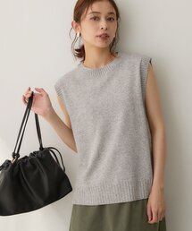【5色展開/手洗い可】ローシルクウールニットベスト