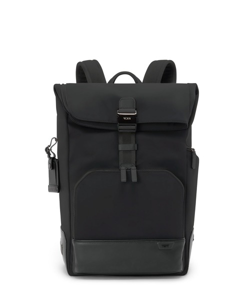 TUMI(トゥミ)の「HARRISON 「オズボーン」ロール・トップ・バックパック(A4/PC15インチまで対応)(バックパック/リュック・メンズ・ブラック・FREE)」の1枚目の写真