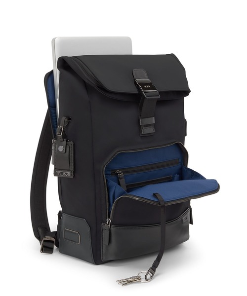 TUMI(トゥミ)の「HARRISON 「オズボーン」ロール・トップ・バックパック(A4/PC15インチまで対応)(バックパック/リュック・メンズ・ブラック・FREE)」の4枚目の写真