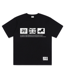 PGスタープリンティング半袖Tシャツブラック