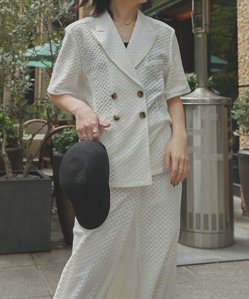 AKIRANAKA(アキラナカ)の「【AKIRANAKA/アキラナカ】Sylvie lace shirts WH(シャツ/ブラウス・レディース・ホワイト・1/2)」の14枚目の写真