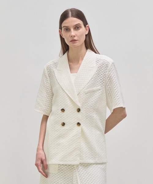 AKIRANAKA(アキラナカ)の「【AKIRANAKA/アキラナカ】Sylvie lace shirts WH(シャツ/ブラウス・レディース・ホワイト・1/2)」の4枚目の写真