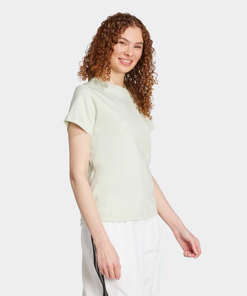 adidas(アディダス)の「キャット パッチ グラフィック 半袖Tシャツ / アディダス adidas(Tシャツ/カットソー・レディース・グリーン・XX-LARGE/LARGE/MEDIUM/SMALL/X-LARGE/X-SMALL)」の5枚目の写真