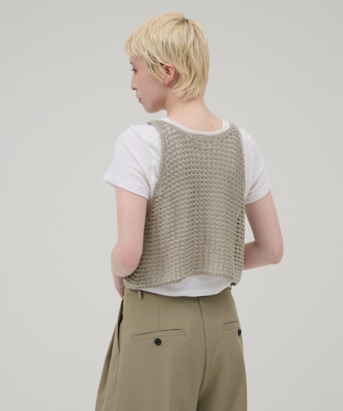 lit（リット）の「Openwork Knit Tanktop（ニット/セーター・レディース・グレイッシュベージュ/チャコールグレー/ブラック・FREE）」の22枚目の写真