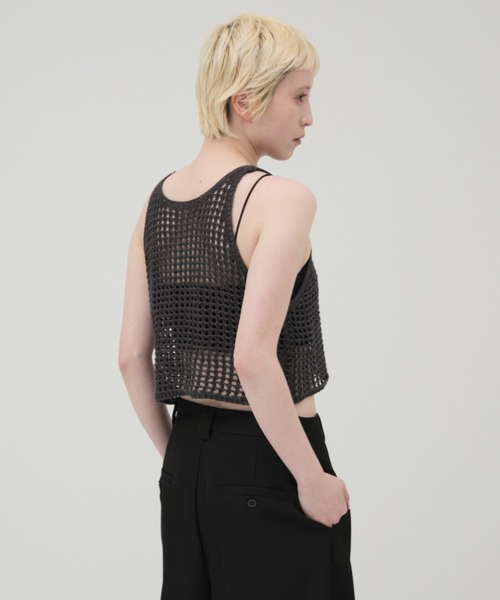 lit（リット）の「Openwork Knit Tanktop（ニット/セーター・レディース・グレイッシュベージュ/チャコールグレー/ブラック・FREE）」の16枚目の写真