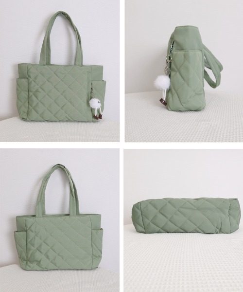 Miniministore（ミニミニストア）の「トートバッグ キルティングバッグ 大容量（トートバッグ・レディース・ブラック/グリーン/アイボリー・FREE）」の7枚目の写真