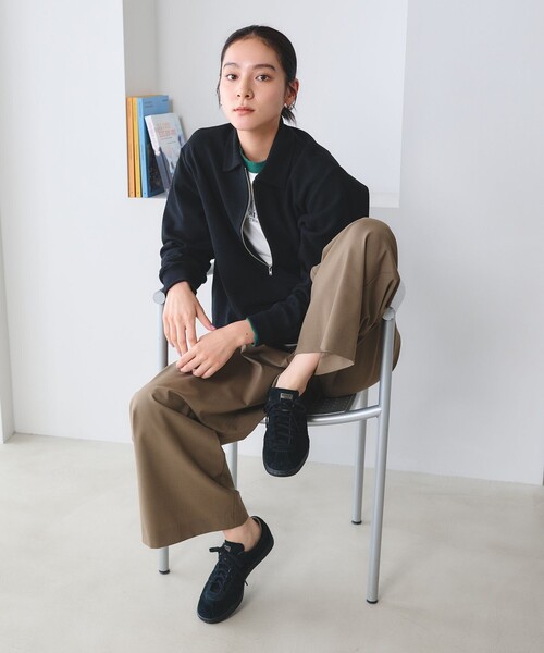 BEAUTY&YOUTH UNITED ARROWS(ビューティーアンドユースユナイテッドアローズ)の「【WEB限定 Wardrobe DAILY MINIMAL】ダンボールジャージー ハーフジッププルオーバー(Tシャツ/カットソー・レディース・オフホワイト/クリーム/ブラック・FREE)」の15枚目の写真