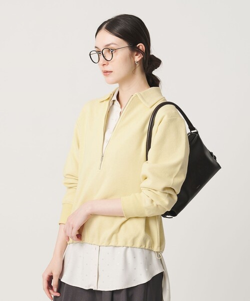 BEAUTY&YOUTH UNITED ARROWS(ビューティーアンドユースユナイテッドアローズ)の「【WEB限定 Wardrobe DAILY MINIMAL】ダンボールジャージー ハーフジッププルオーバー(Tシャツ/カットソー・レディース・オフホワイト/クリーム/ブラック・FREE)」の16枚目の写真