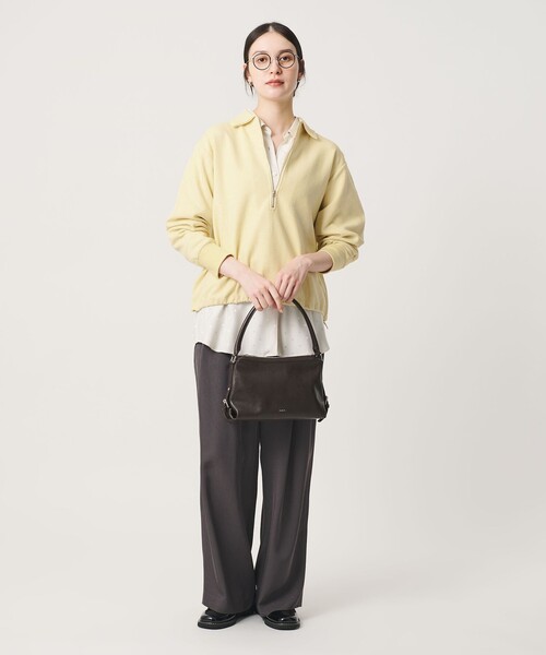 BEAUTY&YOUTH UNITED ARROWS(ビューティーアンドユースユナイテッドアローズ)の「【WEB限定 Wardrobe DAILY MINIMAL】ダンボールジャージー ハーフジッププルオーバー(Tシャツ/カットソー・レディース・オフホワイト/クリーム/ブラック・FREE)」の17枚目の写真