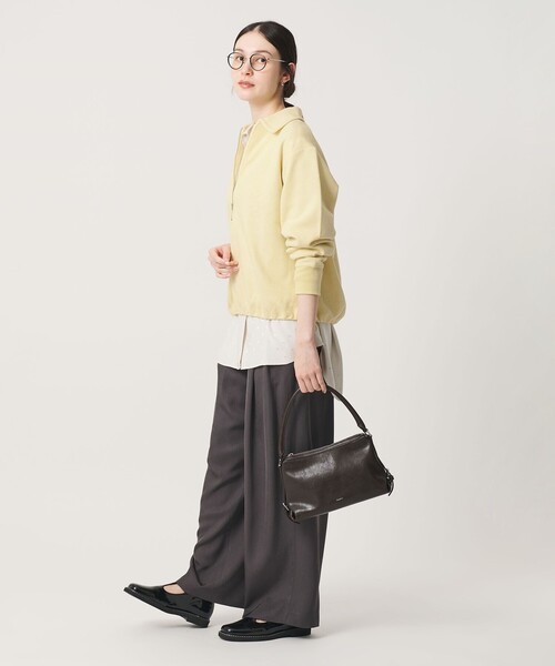 BEAUTY&YOUTH UNITED ARROWS(ビューティーアンドユースユナイテッドアローズ)の「【WEB限定 Wardrobe DAILY MINIMAL】ダンボールジャージー ハーフジッププルオーバー(Tシャツ/カットソー・レディース・オフホワイト/クリーム/ブラック・FREE)」の18枚目の写真
