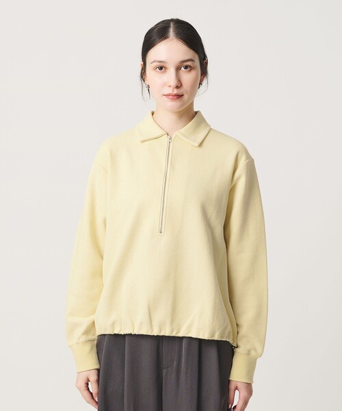 BEAUTY&YOUTH UNITED ARROWS(ビューティーアンドユースユナイテッドアローズ)の「【WEB限定 Wardrobe DAILY MINIMAL】ダンボールジャージー ハーフジッププルオーバー(Tシャツ/カットソー・レディース・オフホワイト/クリーム/ブラック・FREE)」の19枚目の写真