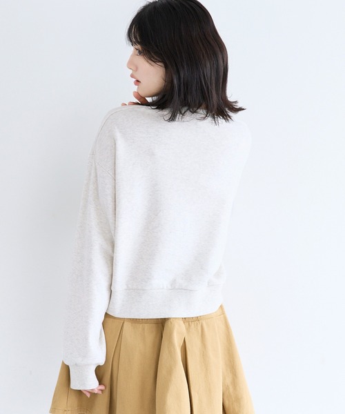 coca(coca)(コカ)の「ユース ワッペンスウェットトップス(スウェット・レディース・ライトグレー/チャコール・L/S/M)」の5枚目の写真