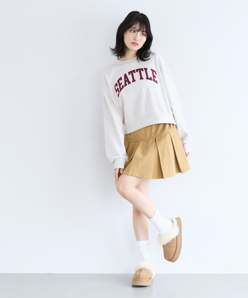 coca(coca)(コカ)の「ユース ワッペンスウェットトップス(スウェット・レディース・ライトグレー/チャコール・L/S/M)」の6枚目の写真