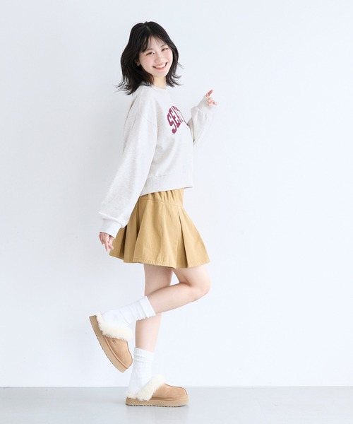 coca(coca)(コカ)の「ユース ワッペンスウェットトップス(スウェット・レディース・ライトグレー/チャコール・L/S/M)」の7枚目の写真