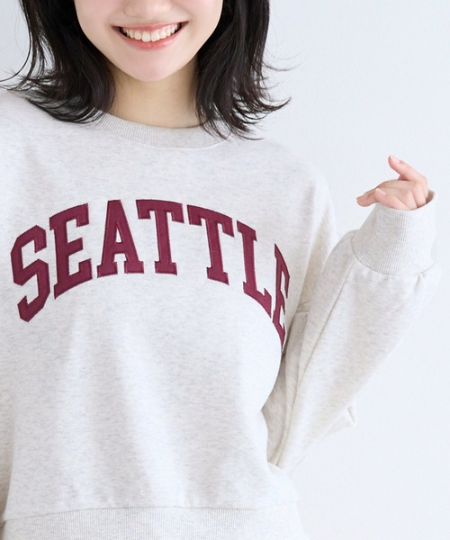coca(coca)(コカ)の「ユース ワッペンスウェットトップス(スウェット・レディース・ライトグレー/チャコール・L/S/M)」の8枚目の写真