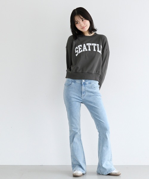 coca(coca)(コカ)の「ユース ワッペンスウェットトップス(スウェット・レディース・ライトグレー/チャコール・L/S/M)」の13枚目の写真