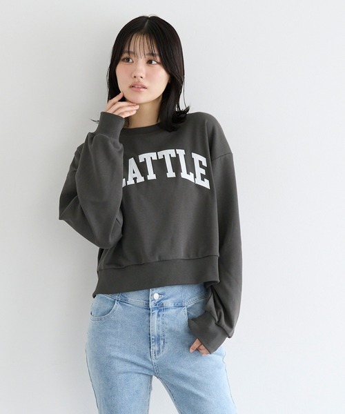 coca(coca)(コカ)の「ユース ワッペンスウェットトップス(スウェット・レディース・ライトグレー/チャコール・L/S/M)」の14枚目の写真