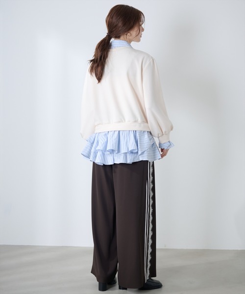 AND COUTURE(アンドクチュール)の「サイドレースラインワイドパンツ(その他パンツ・レディース・ブラック/ダークブラウン・SMALL/MEDIUM)」の19枚目の写真