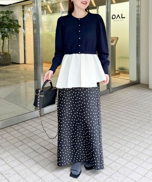 NOLLEY’S Sophi（ノーリーズソフィ）の「ウォッシャブルドットサテンナロースカート（スカート・レディース・ブラック系その他・38/36/34）」の15枚目の写真