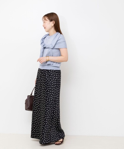 NOLLEY’S Sophi（ノーリーズソフィ）の「ウォッシャブルドットサテンナロースカート（スカート・レディース・ブラック系その他・38/36/34）」の7枚目の写真