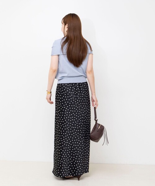 NOLLEY’S Sophi（ノーリーズソフィ）の「ウォッシャブルドットサテンナロースカート（スカート・レディース・ブラック系その他・38/36/34）」の8枚目の写真