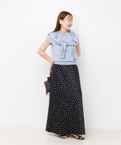 NOLLEY’S Sophi（ノーリーズソフィ）の「ウォッシャブルドットサテンナロースカート（スカート・レディース・ブラック系その他・38/36/34）」の9枚目の写真