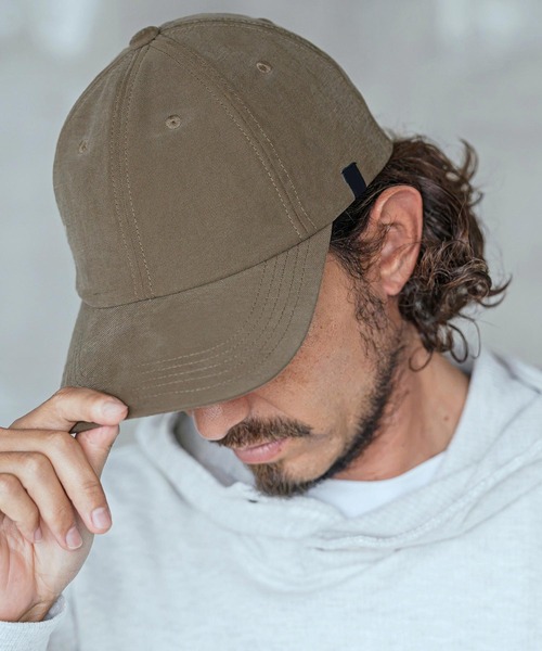 CAMBIO(カンビオ)の「mko13755-Simple Long Visor Cap ロングバイザーキャップ(NF-262-BO003)(キャップ・メンズ・チャコールグレー/ブラック/ダークベージュ・M/L)」の5枚目の写真