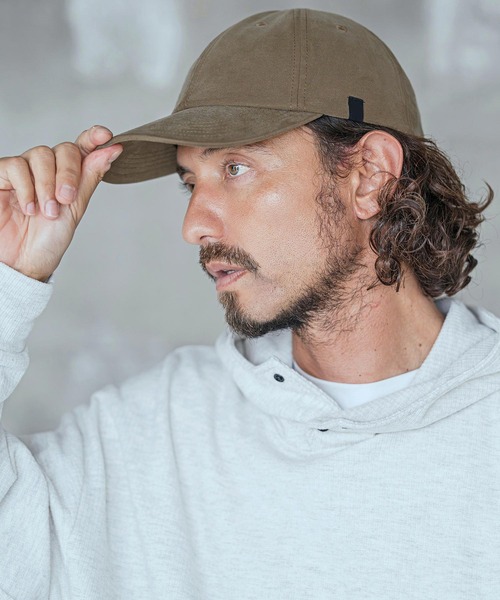 CAMBIO(カンビオ)の「mko13755-Simple Long Visor Cap ロングバイザーキャップ(NF-262-BO003)(キャップ・メンズ・チャコールグレー/ブラック/ダークベージュ・M/L)」の6枚目の写真