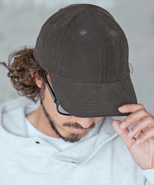 CAMBIO(カンビオ)の「mko13755-Simple Long Visor Cap ロングバイザーキャップ(NF-262-BO003)(キャップ・メンズ・チャコールグレー/ブラック/ダークベージュ・M/L)」の13枚目の写真