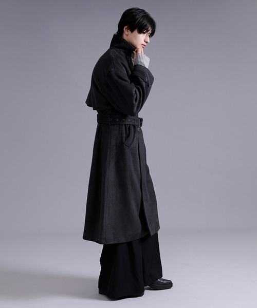 Ellno Loset(エルノロゼット)の「2wayスタンドネックヨークコート(トレンチコート・メンズ・グレー/ブラック/ブラック系その他・SMALL/MEDIUM/LARGE)」の17枚目の写真