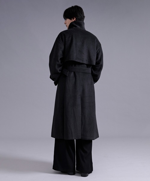 Ellno Loset(エルノロゼット)の「2wayスタンドネックヨークコート(トレンチコート・メンズ・グレー/ブラック/ブラック系その他・SMALL/MEDIUM/LARGE)」の18枚目の写真