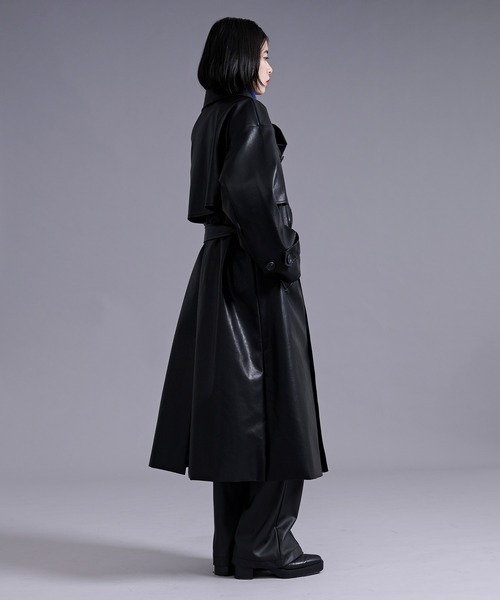 Ellno Loset(エルノロゼット)の「2wayスタンドネックヨークコート(トレンチコート・メンズ・グレー/ブラック/ブラック系その他・SMALL/MEDIUM/LARGE)」の10枚目の写真