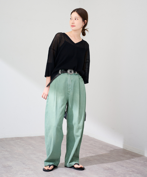 FRAMeWORK(フレームワーク)の「PUNTOVITA / プントヴィータ 別注CONCHO BELT LARGE(ベルト・レディース・ブラック/キャメル・FREE)」の4枚目の写真