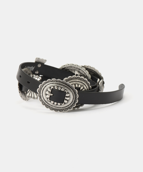 FRAMeWORK(フレームワーク)の「PUNTOVITA / プントヴィータ 別注CONCHO BELT LARGE(ベルト・レディース・ブラック/キャメル・FREE)」の9枚目の写真