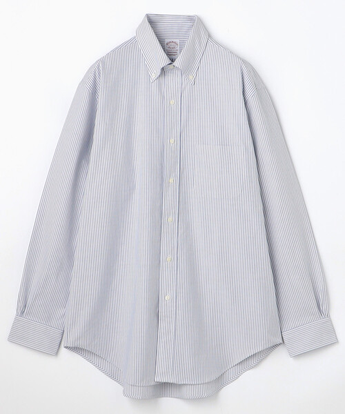 BROOKS BROTHERS(ブルックスブラザーズ)の「Brooks Brothers/ブルックスブラザーズ EX WHS DS OG SPM CON OX PBD TRAD/ストライプ コットンシャツ(シャツ/ブラウス・レディース・サックスブルー/チャコールグレー・15 )」の2枚目の写真
