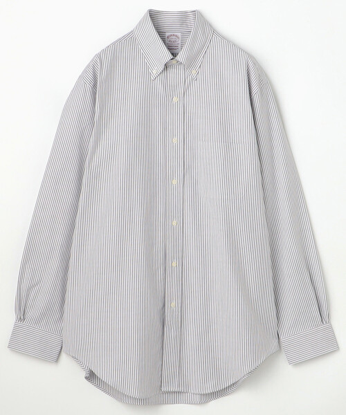 BROOKS BROTHERS(ブルックスブラザーズ)の「Brooks Brothers/ブルックスブラザーズ EX WHS DS OG SPM CON OX PBD TRAD/ストライプ コットンシャツ(シャツ/ブラウス・レディース・サックスブルー/チャコールグレー・15 )」の1枚目の写真