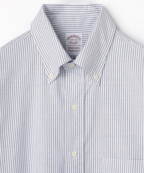 BROOKS BROTHERS(ブルックスブラザーズ)の「Brooks Brothers/ブルックスブラザーズ EX WHS DS OG SPM CON OX PBD TRAD/ストライプ コットンシャツ(シャツ/ブラウス・レディース・サックスブルー/チャコールグレー・15 )」の4枚目の写真