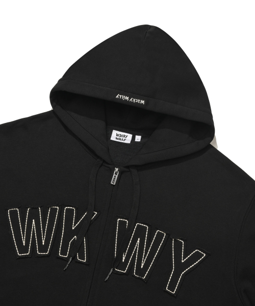 Wacky WiLLy(ワッキーウィリー)の「WKWY タイポ フードパーカー ブラック(パーカー・レディース・その他・X-SMALL/SMALL/MEDIUM/LARGE/X-LARGE)」の4枚目の写真