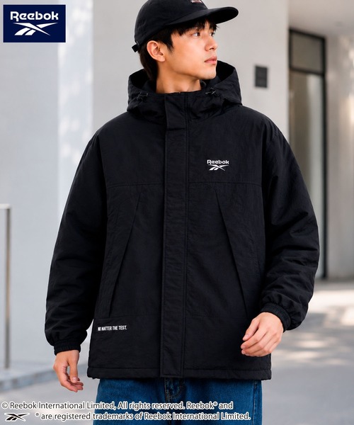 Reebok（リーボック）の「Reebok リーボック メンズマウンテンパーカー 中綿 裏地ダイヤキルト 刺繍ロゴ（マウンテンパーカー・メンズ・ターコイズブルー/カーキ/グレー/ブラック・M/LL/L）」の2枚目の写真