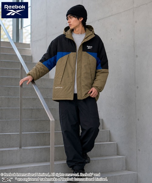 Reebok（リーボック）の「Reebok リーボック メンズマウンテンパーカー 中綿 裏地ダイヤキルト 刺繍ロゴ（マウンテンパーカー・メンズ・ターコイズブルー/カーキ/グレー/ブラック・M/LL/L）」の19枚目の写真