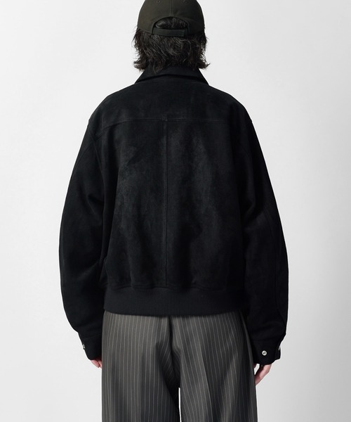 Lui's(ルイス)の「【Neucon】VINTAGE SUEDE A-2 ZIP BLOUSON / ヴィンテージスエードA2ジップブルゾン / ジャケット(ブルゾン・メンズ・ブラック/キャメル・1/2)」の8枚目の写真