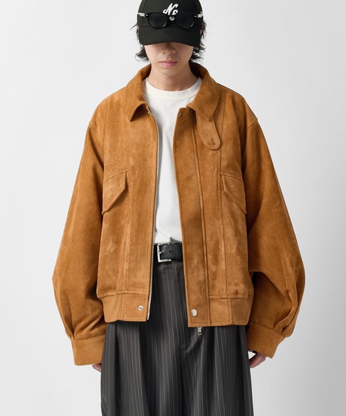Lui's(ルイス)の「【Neucon】VINTAGE SUEDE A-2 ZIP BLOUSON / ヴィンテージスエードA2ジップブルゾン / ジャケット(ブルゾン・メンズ・ブラック/キャメル・1/2)」の15枚目の写真