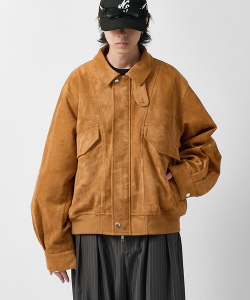 Lui's(ルイス)の「【Neucon】VINTAGE SUEDE A-2 ZIP BLOUSON / ヴィンテージスエードA2ジップブルゾン / ジャケット(ブルゾン・メンズ・ブラック/キャメル・1/2)」の19枚目の写真