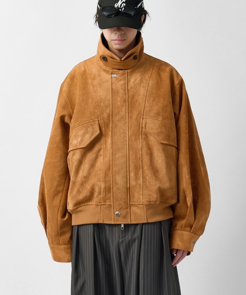 Lui's(ルイス)の「【Neucon】VINTAGE SUEDE A-2 ZIP BLOUSON / ヴィンテージスエードA2ジップブルゾン / ジャケット(ブルゾン・メンズ・ブラック/キャメル・1/2)」の18枚目の写真