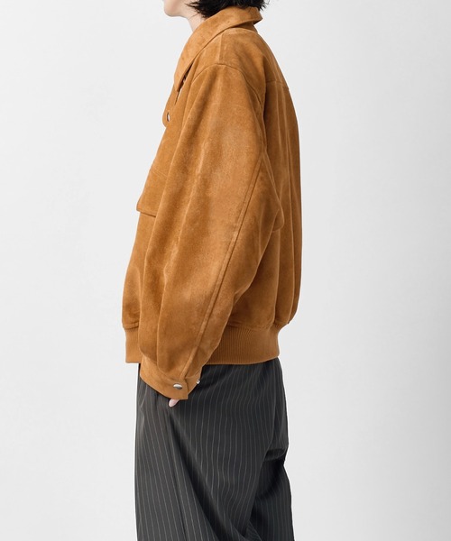 Lui's(ルイス)の「【Neucon】VINTAGE SUEDE A-2 ZIP BLOUSON / ヴィンテージスエードA2ジップブルゾン / ジャケット(ブルゾン・メンズ・ブラック/キャメル・1/2)」の22枚目の写真
