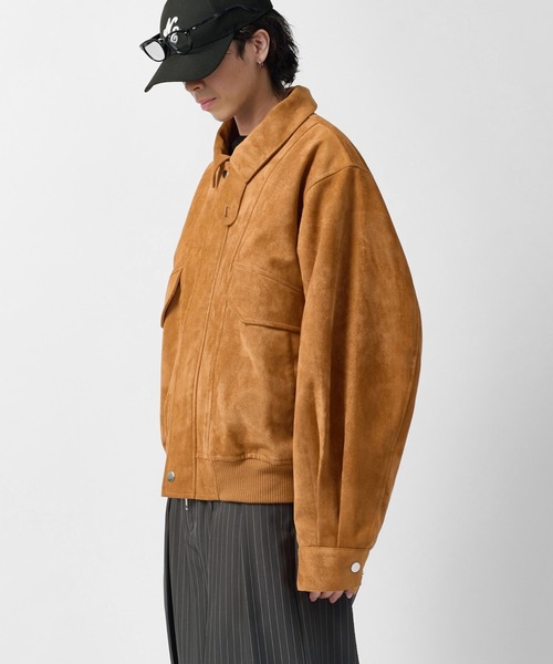 Lui's(ルイス)の「【Neucon】VINTAGE SUEDE A-2 ZIP BLOUSON / ヴィンテージスエードA2ジップブルゾン / ジャケット(ブルゾン・メンズ・ブラック/キャメル・1/2)」の21枚目の写真