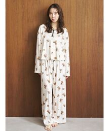 SNIDEL HOME（スナイデルホーム）の「ベア総柄ロングパンツ（ルームウェア/パジャマ）」